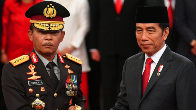 Jenderal Idham Azis dilantik Presiden Jokowi sebagai Kapolri.