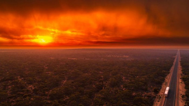 Perubahan iklim seperti kebakaran semak seperti di Australia ini menyebabkan para ilmuwan dunia mengatakan adanya krisis peruibahan iklim saat ini.