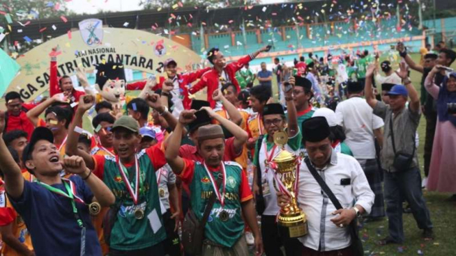 Perayaan kemenangan di ajang Liga Santri Nusantara 2019