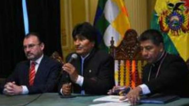 Evo Morales saat Presiden melakukan kerja sama dengan pemerintah Meksiko 2018