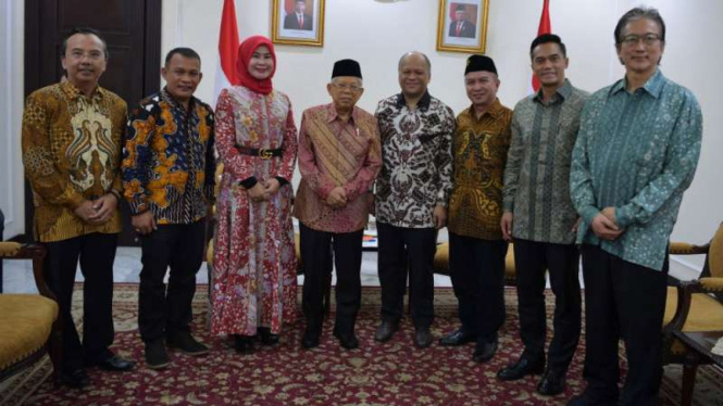 Ikatan Saudagar Muslim se-Indonesia (ISMI) menemui Wakil Presiden Ma'ruf Amin.