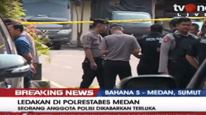 Bom bunuh diri di Polrestabes Medan