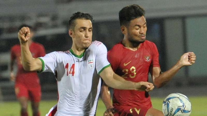 Laga uji coba antara Timnas Indonesia U-23 kontra Iran