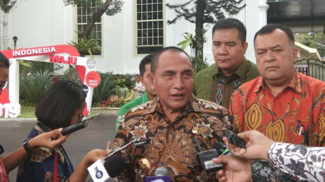 Gubernur Sumatera Utara Edy Rahmayadi di Kompleks Istana Kepresidenan, Jakarta, Kamis 14 November 2019.