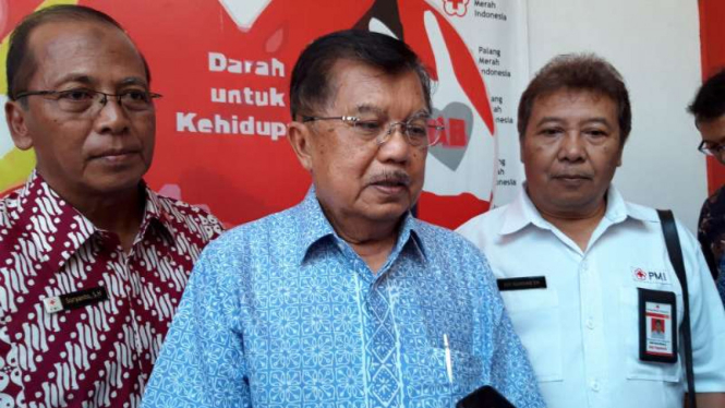 Mantan Wapres Jusuf Kalla yang juga Ketua Umum PMI