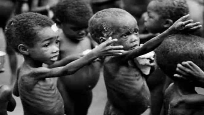 Kemiskinan ekstrem yang berdampak pada kelaparan. (Ilustrasi)