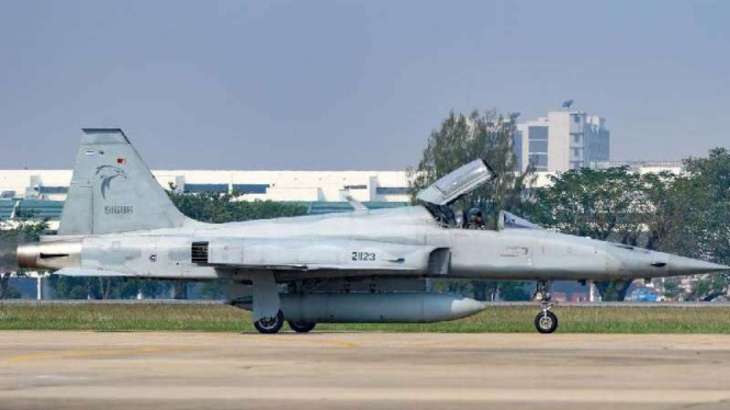 Jet tempur F-5TH Super Tigris milik Thailand.