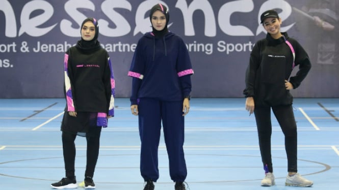 Koleksi sport wear hijab Noore x Jenahara