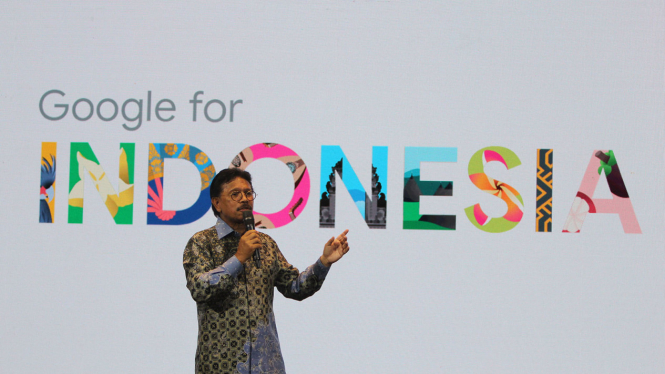 Menkominfo Johnny G Plate di Google for Indonesia 