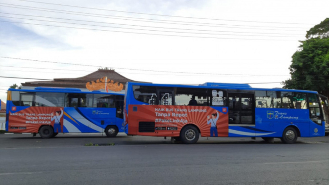 Naik Bus Trans Lampung Pakai LinkAja, Nikmati Cashback 30%. (FOTO: LinkAja)