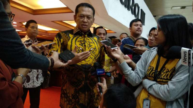 Ketua MPR Bambang Soesatyo di Gedung MPR, Jakarta, Jumat, 22 November 2019.