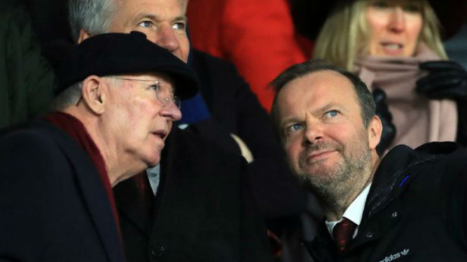 Manajer legendaris MU, Sir Alex Ferguson, saat datang ke Bramall Lane