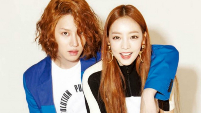 Kim Heechul dan Goo Hara.