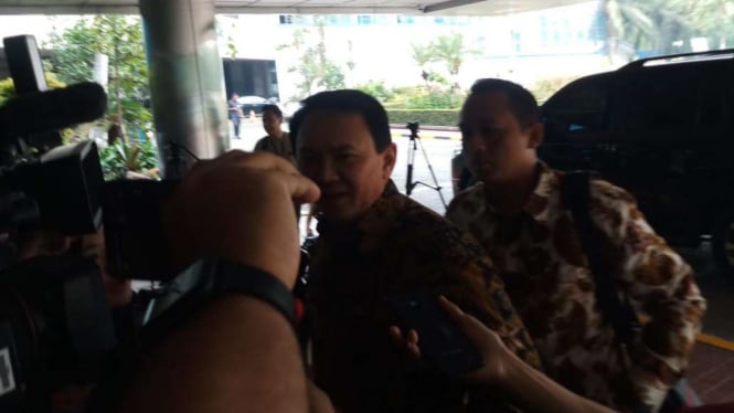 Basuki Tjahja Purnama atau Ahok datang ke Kementerian BUMN