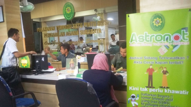 Suasana Pengadilan Agama Surabaya pada Senin, 25 November 2019. 