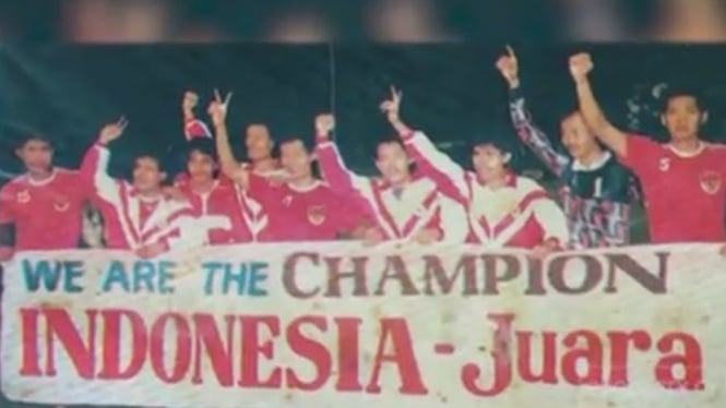 Timnas Indonesia saat meraih medali SEA Games 1991