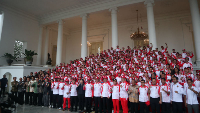 Pelepasan Kontingen indonesia untuk SEA Games 2019 di Istana Bogor 