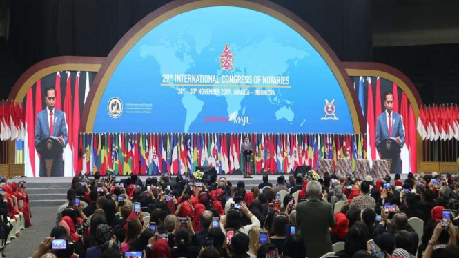 Presiden Joko Widodo (Jokowi) menghadiri Kongres Notaris Internasional