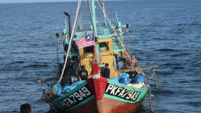 Kapal nelayan berbendera Malaysia ditangkap di Aceh