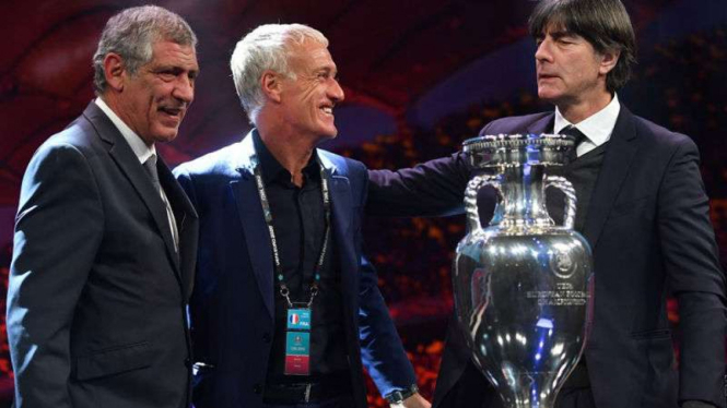 Fernando Santos, Didier Deschamps, dan Joachim Loew.