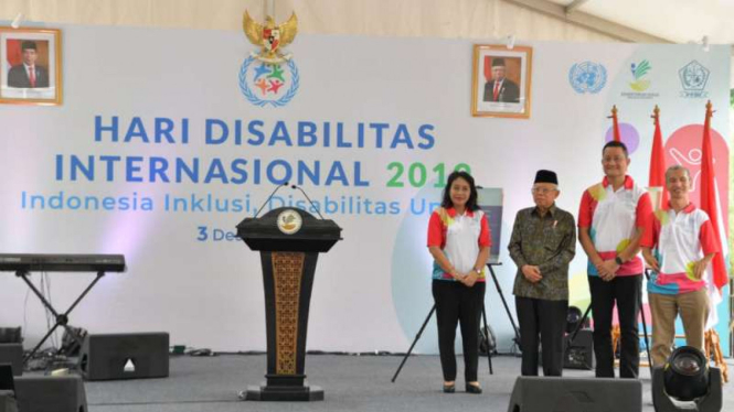 Wapres Ma'ruf Amin dalam peringatan Hari Disabilitas Internasional.
