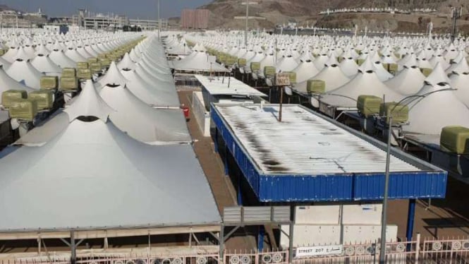 Suasana tenda jemaah di Mina