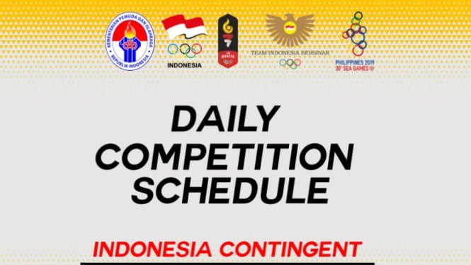 Jadwal pertandingan Kontingen Indonesia di SEA Games 2019