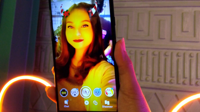Aplikasi Snapchat.