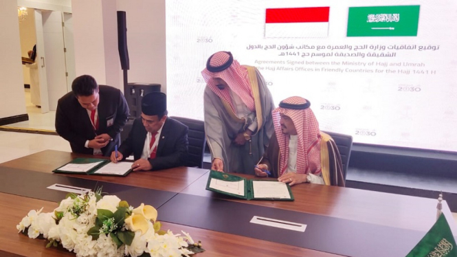 Menag Fachrul Razi menandatangani MoU dengan Menteri Haji Arab Saudi 