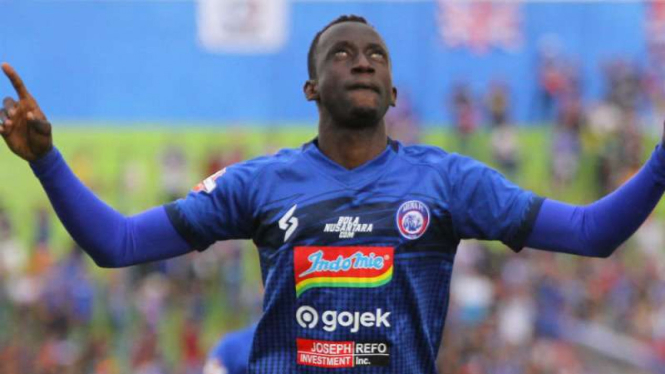 Makan Konate saat masih berseragam Arema FC.