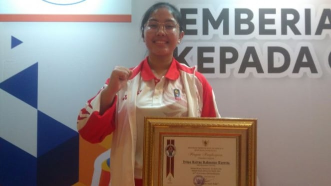 Atlet menembak RI peraih emas SEA Games 2019, Vidya Rafika Rahmatan Toyyiba