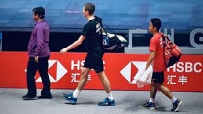 Viktor Axelsen dan Anthony Sinisuka Ginting.