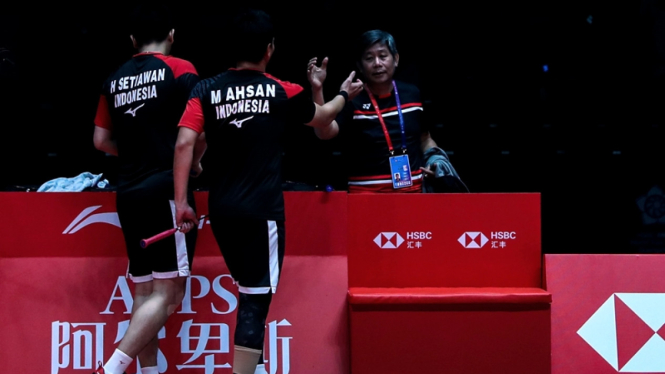 Ganda putra Indonesia, Mohammad Ahsan/Hendra Setiawan di BWF Tour Finals 2019