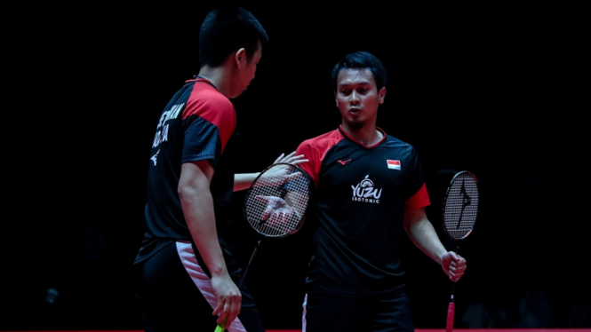Ganda putra Indonesia, Mohammad Ahsan/Hendra Setiawan di BWF Tour Finals 2019