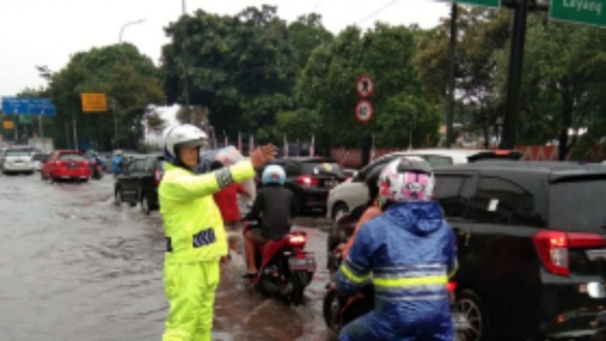 Banjir di Untar akibat hujan deras