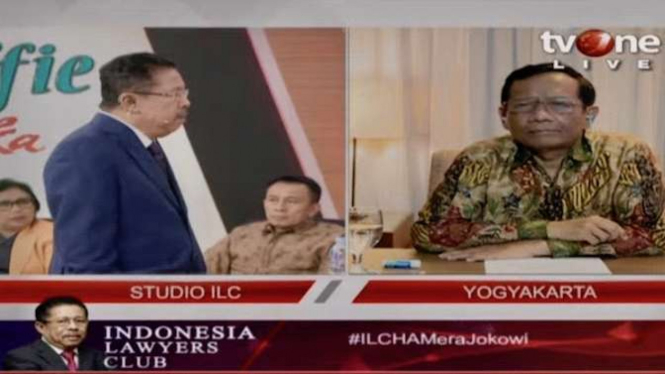 Menkopolhukam Mahfud MD saat diwawancara dalam acara ILC 17 Desember 2019