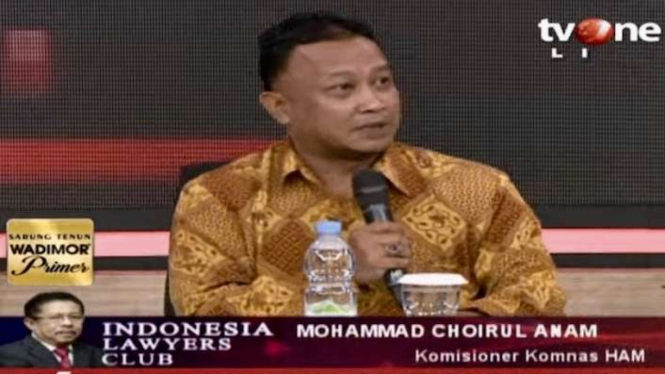 Komisioner Komnas HAM Mohammad Choirul Anam di acara ILC (17/12/2019)