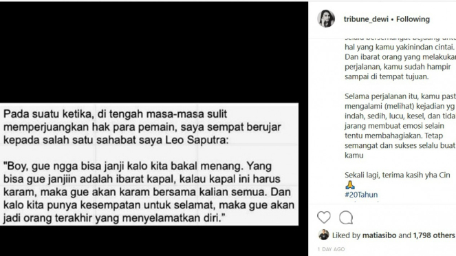 Postingan Instagram istri Bambang Pamungkas tanggapi keputusan pensiun Bepe