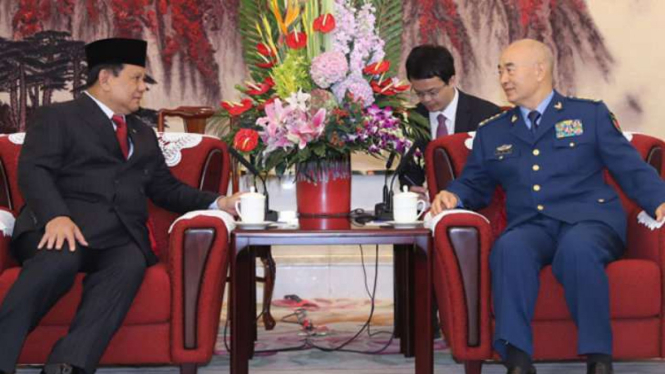 Menhan Prabowo bertemu dengan Jenderal Xu Qiliang.