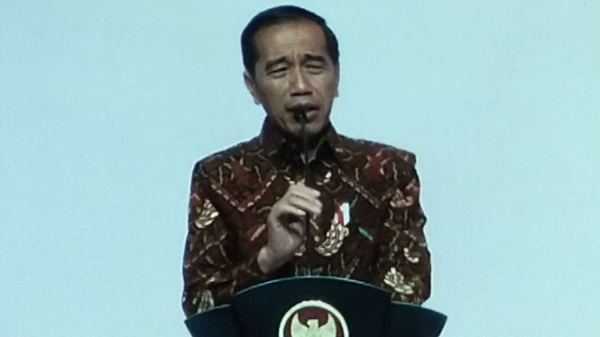 Presiden Jokowi di acara UMKM Export BRIlianPreneur 2019.