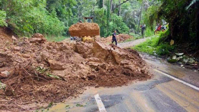 Nagari Panti, Kabupaten Pasaman, usai diterjang banjir bandang.