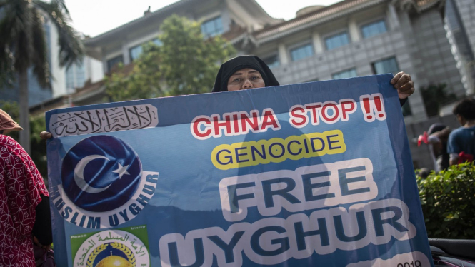 Aksi kemanusian untuk muslim Uighur. (Foto ilustrasi).