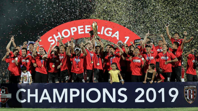 Selebrasi gelar juara Liga 1 2019 Bali United FC