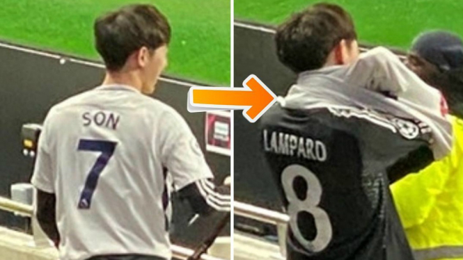 Fans Tottenham Hotspur mengganti jersey Son Heung-min dengan Frank Lampard