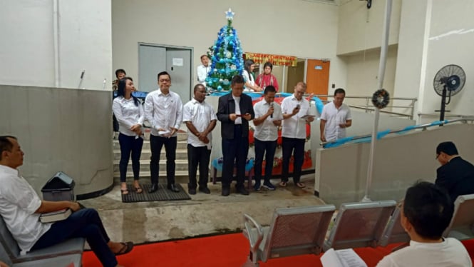 Ibadah natal di rutan KPK