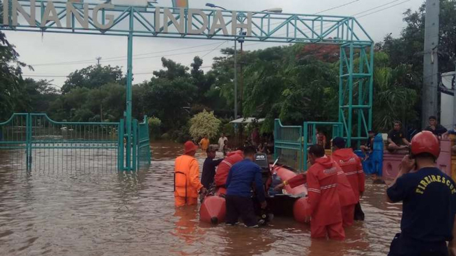 Banjir di Kompleks Cipinang Indah Jakarta Timur 1 Januari 2020