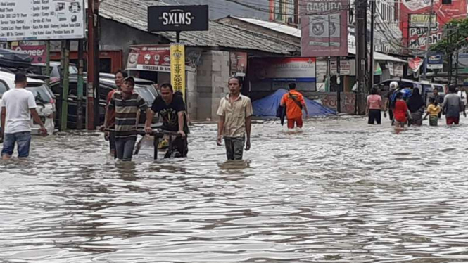 Situasi banjir di wilayah Tangerang