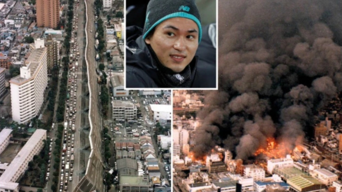 Takumi Minamino selamat dari bencana gempa bumi Hanshin Jepang, 17 Januari 1995