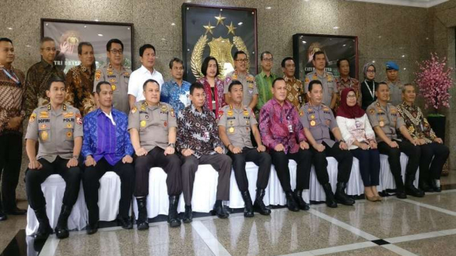 Pimpinan KPK periode 2019-2023 bertemu Kapolri Jenderal Idham Azis dan jajaran