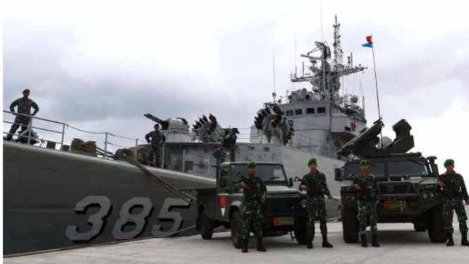 Pasukan TNI Siap Siaga di Natuna.